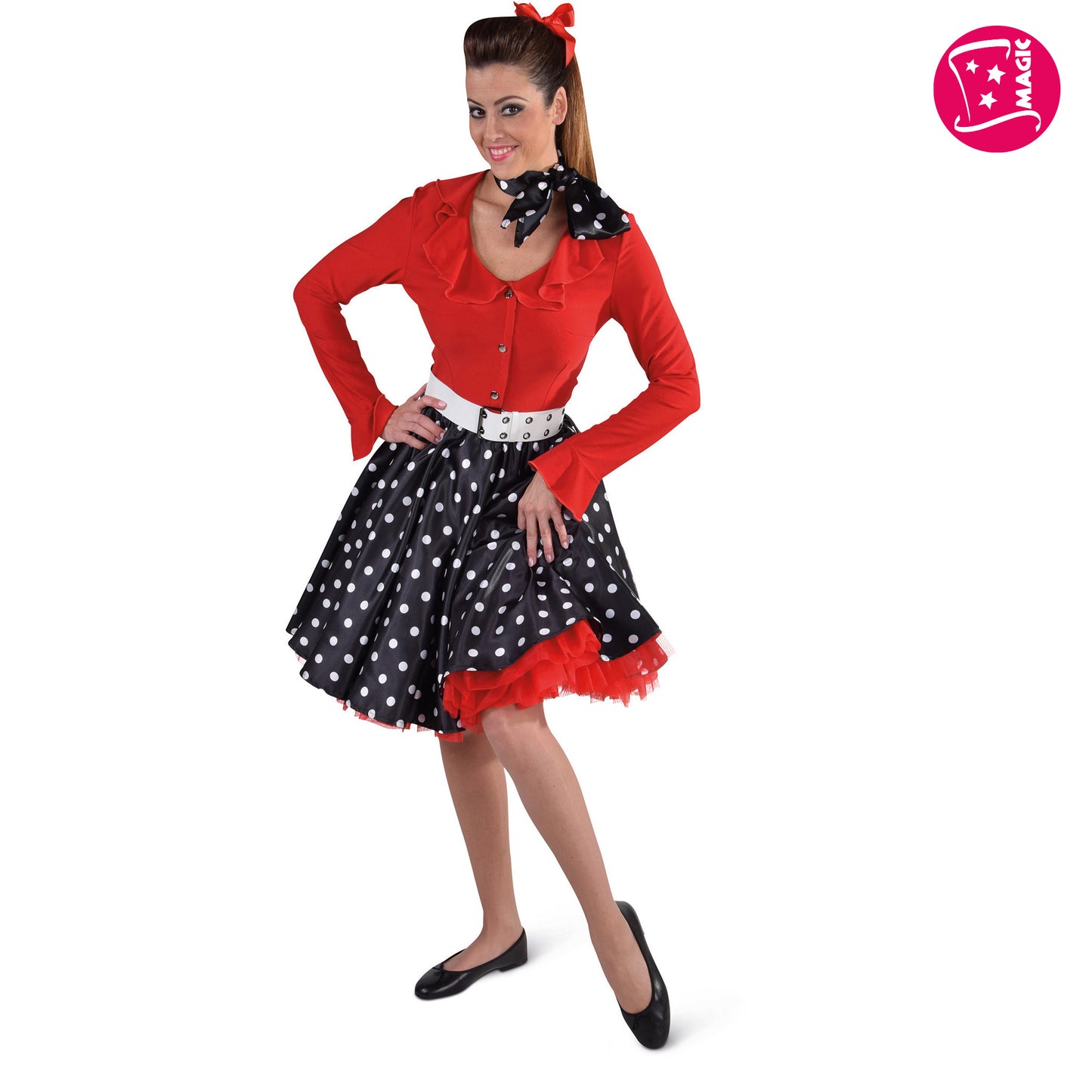 Rock 'n roll rok zwart-wit