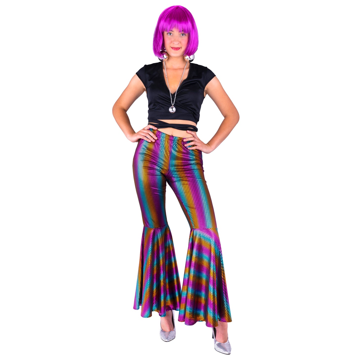 Disco broek pailletten, verkrijgbaar in 3 verschillende kleuren