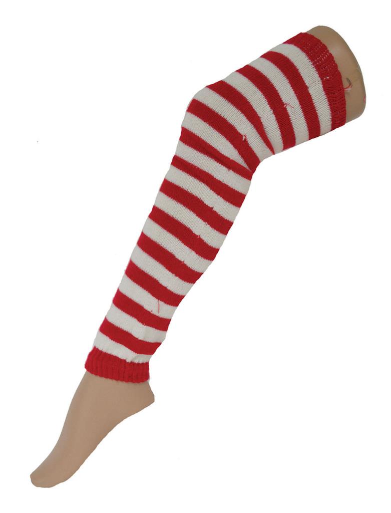 Rood witte beenwarmers 60cm
