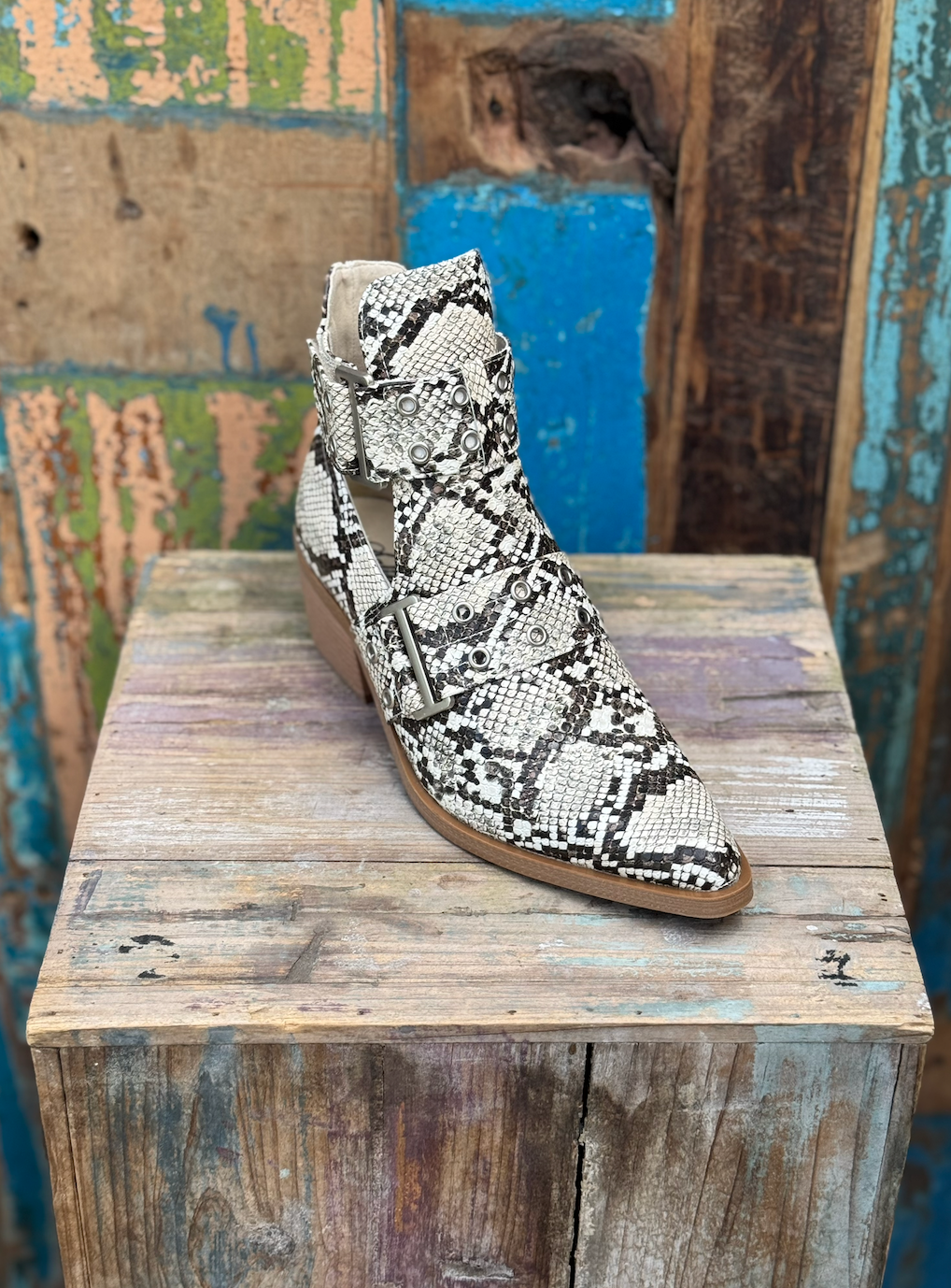 Snake Zomerse Cowboy Enkellaarsjes #DES8008