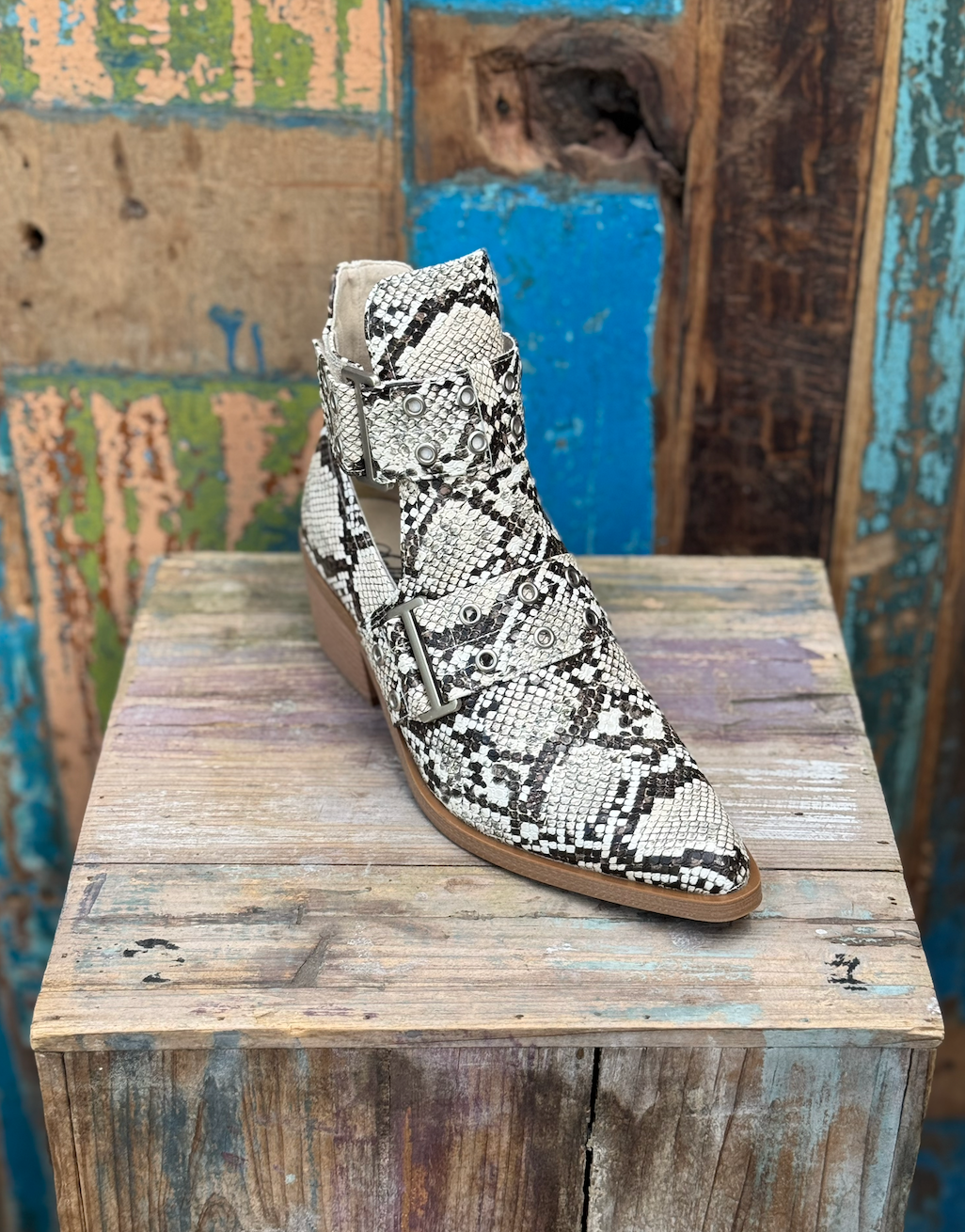 Snake Zomerse Cowboy Enkellaarsjes #DES8008