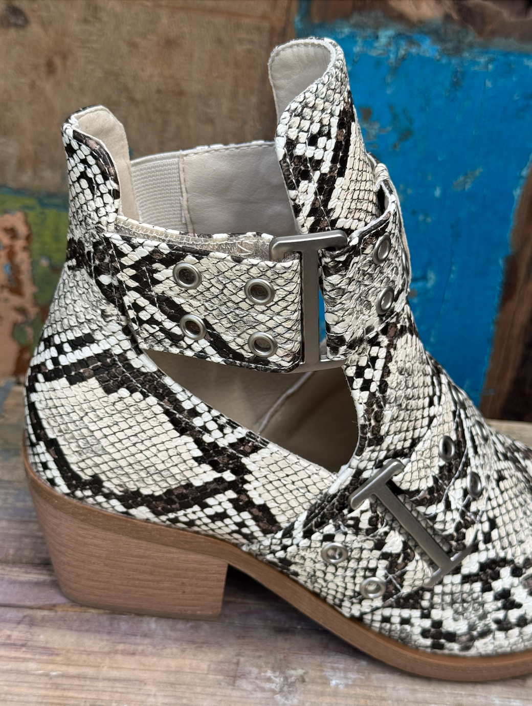 Snake Zomerse Cowboy Enkellaarsjes #DES8008