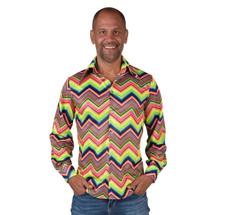 80's Party Blouse Volange Zigzag