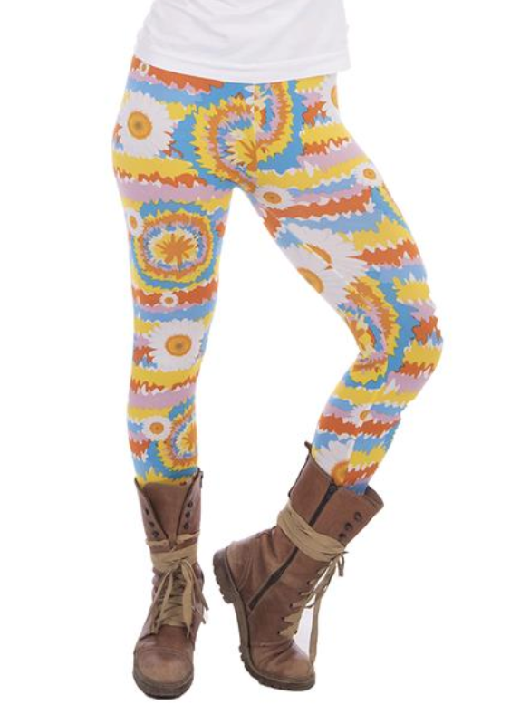 Legging flower power bloemen