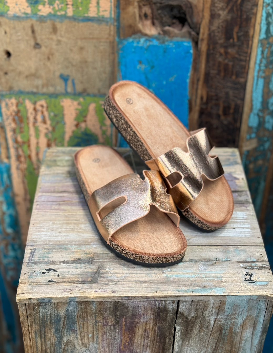 Champagne kleurige Slippers #2088