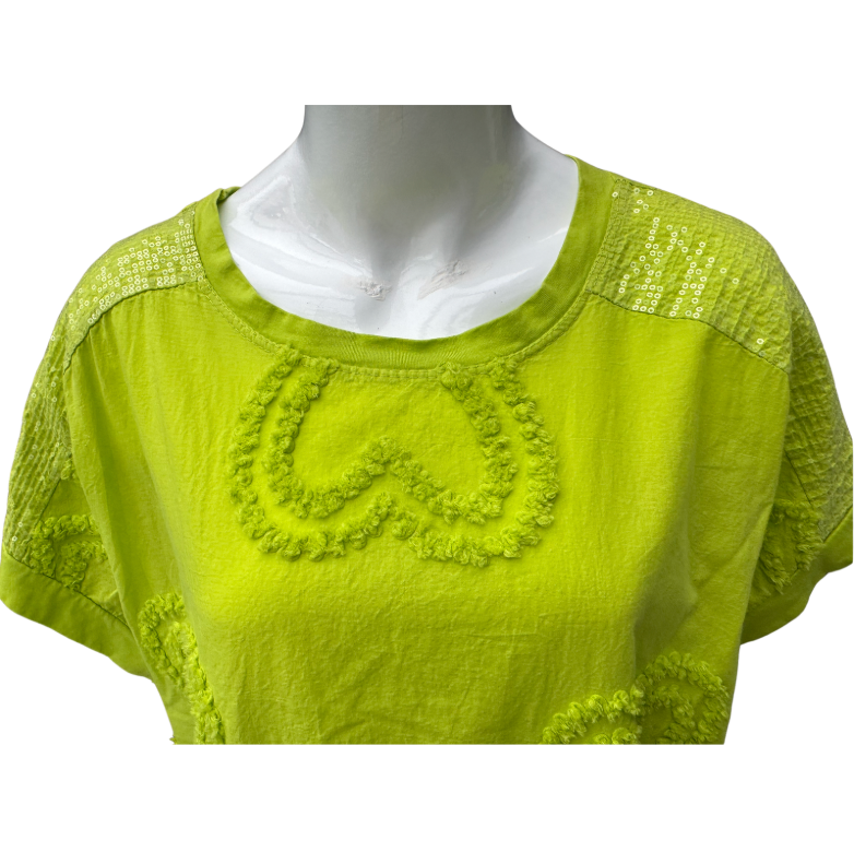 Hart Shirt met pailletten op de schouder
