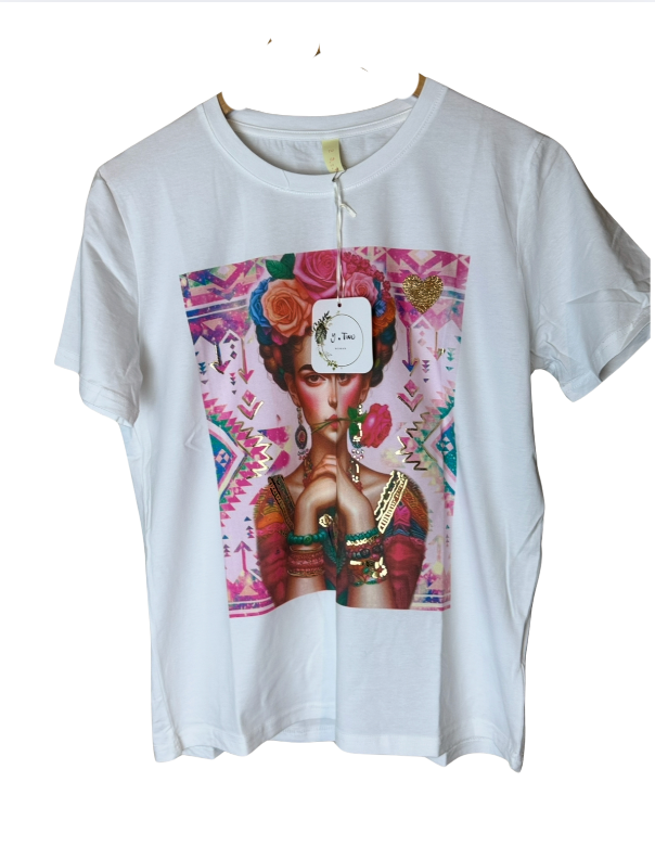 Tshirt met print Frida