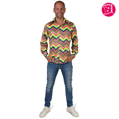 80's Party Blouse Volange Zigzag