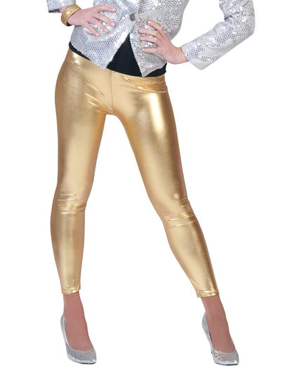 Gouden glanzende legging