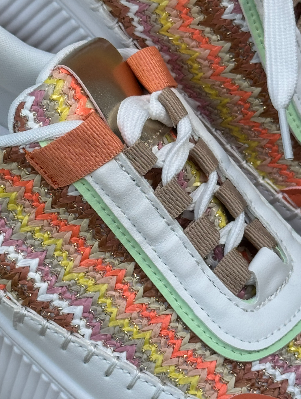 Colour Woven Sneaker in vrolijke voorjaars tinten #8-137