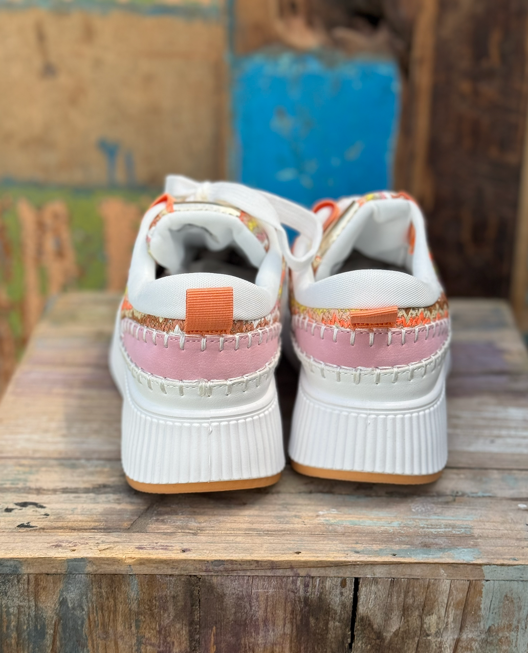Colour Woven Sneaker in vrolijke voorjaars tinten #8-137