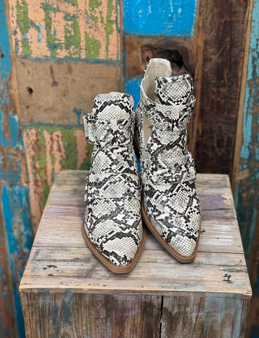Snake Zomerse Cowboy Enkellaarsjes #DES8008
