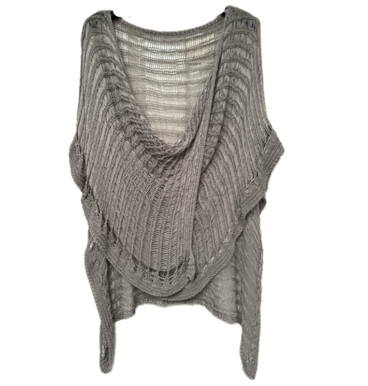 Cross Front gebreide Oversized Top one size fits all.
