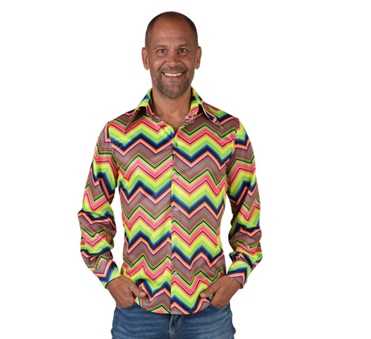 80's Party Blouse Volange Zigzag