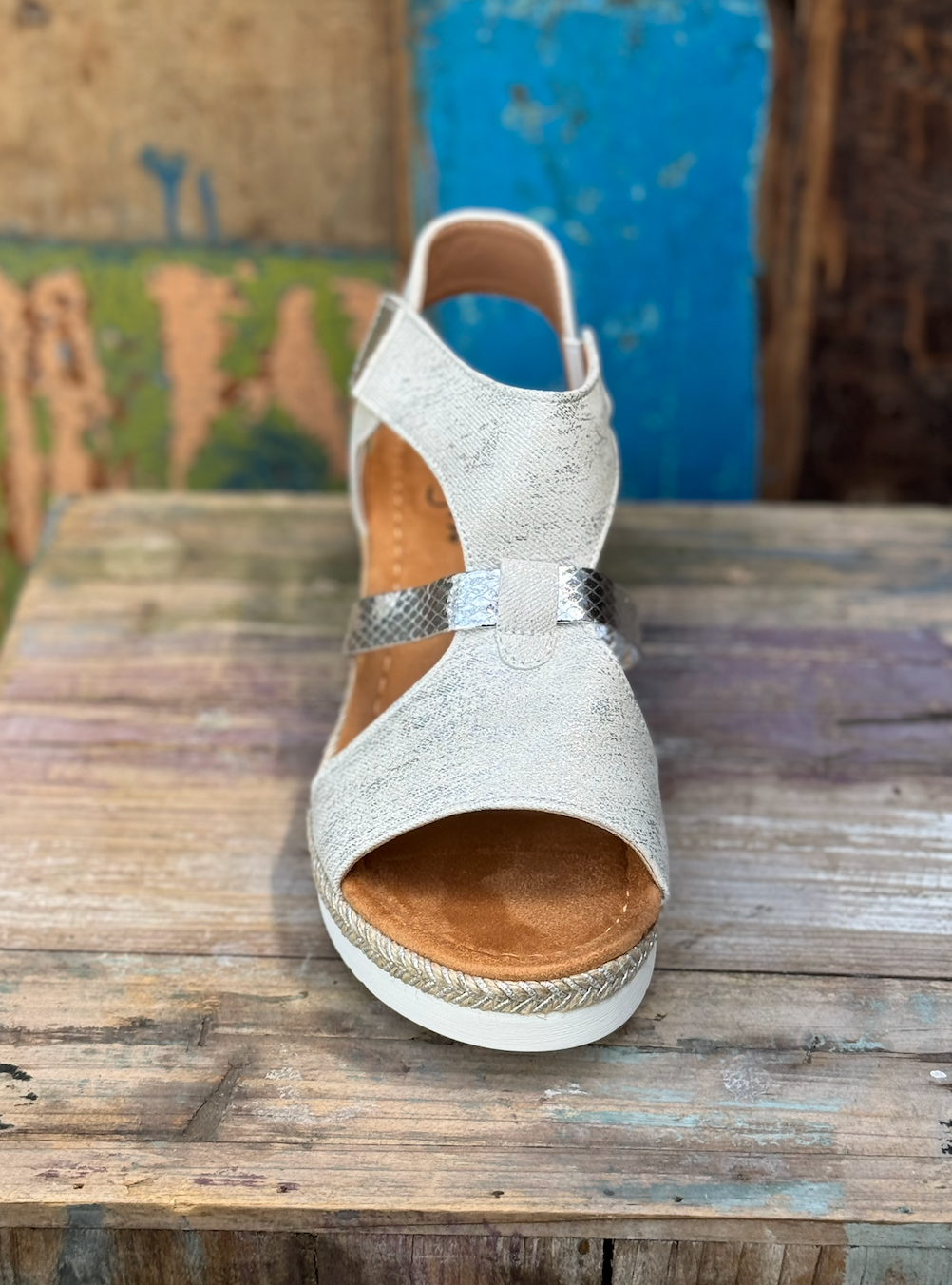 Trendy Zomers Sleehak Wit/Silver #KA25-22
