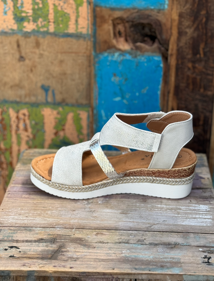 Trendy Zomers Sleehak Wit/Silver #KA25-22