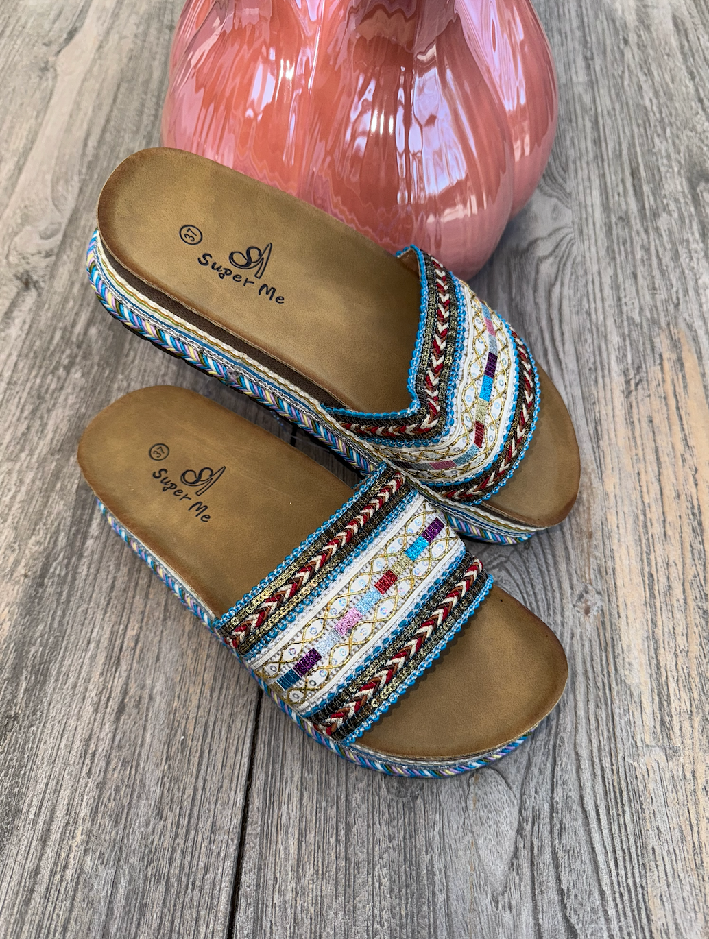 Bohemian Plateau Slippers Blauw #AM229