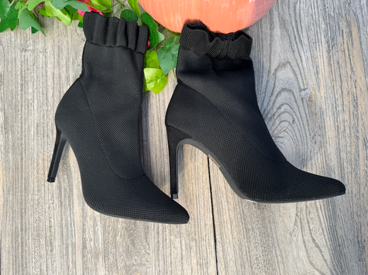 Zwarte High Heels Enkellaarsjes #0503
