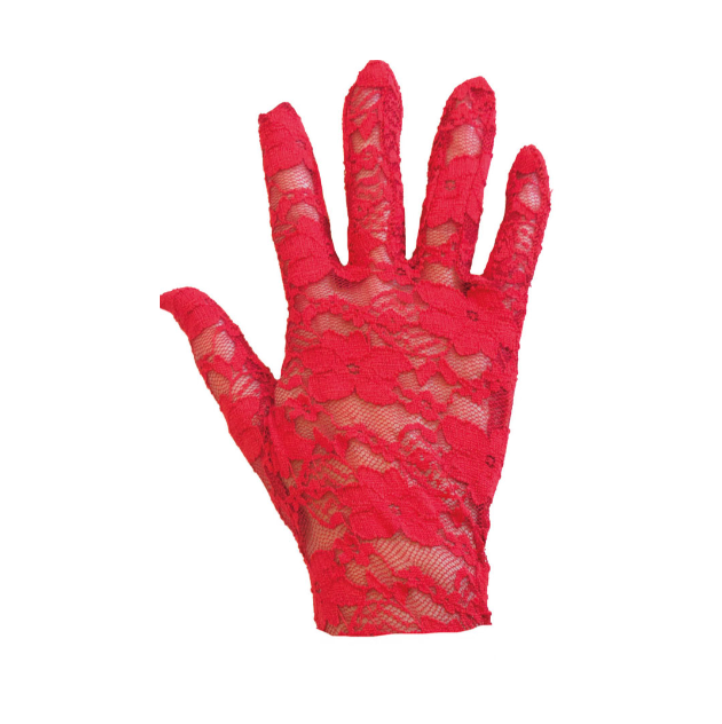 Rode kanten handschoenen