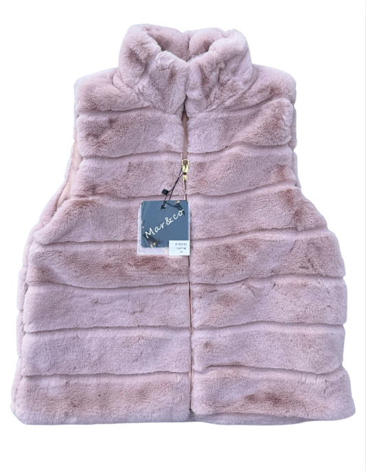 Fluffy zachte Bodywarmer roze