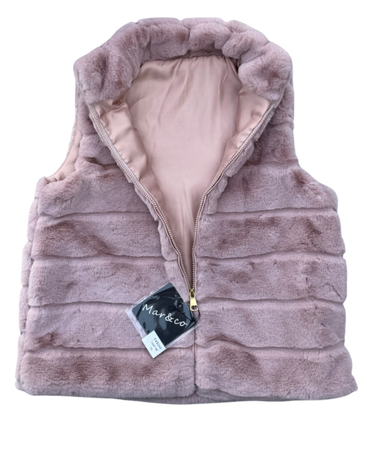 Fluffy zachte Bodywarmer roze