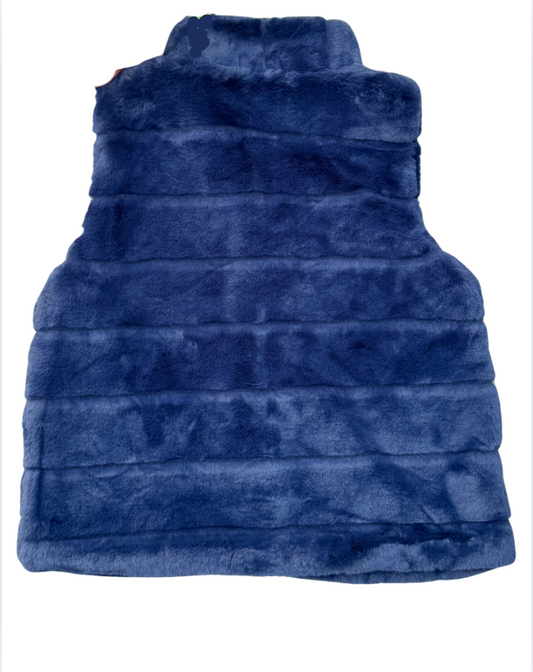 Fluffy zachte Bodywarmer Navi Blauw