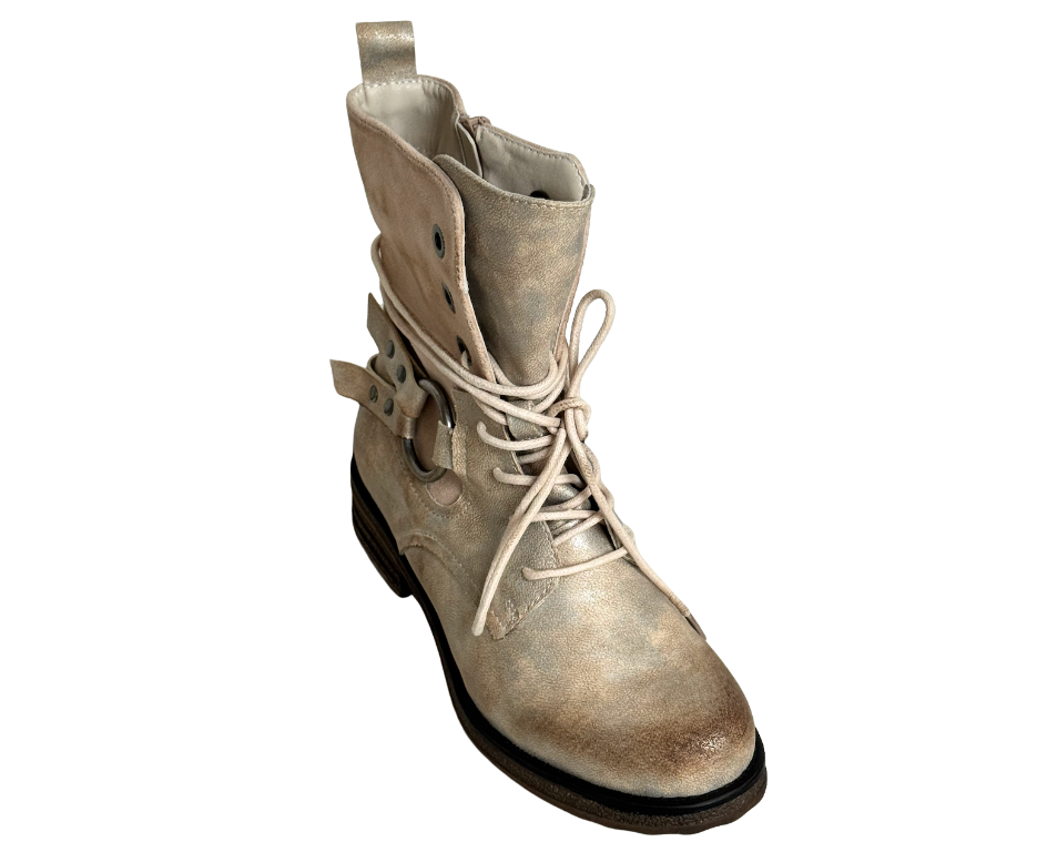 Goldy Beige Dusty Boots #1572-PA
