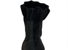 Zwarte Stretch High Heels Enkellaarsjes #0503