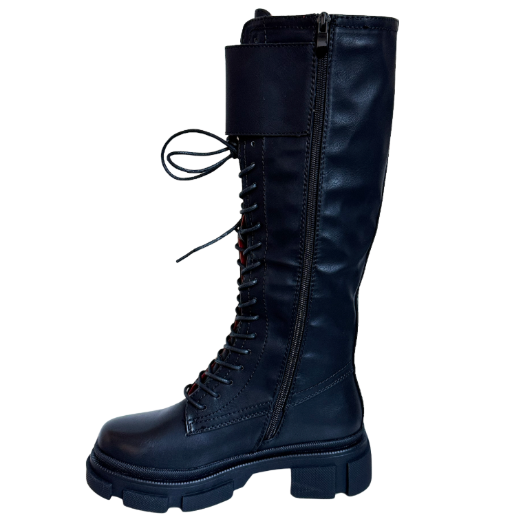 BEST SELLER Hoge Bikerlaars met grote gesp #D-31