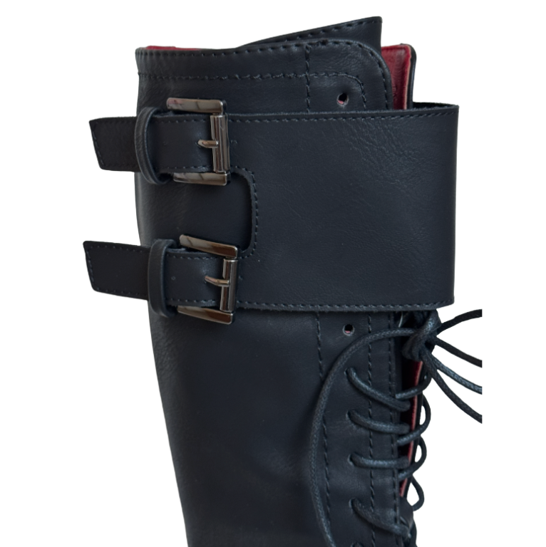 BEST SELLER Hoge Bikerlaars met grote gesp #D-31