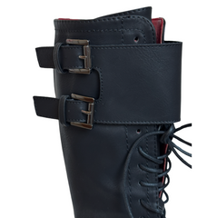 BEST SELLER Hoge Bikerlaars met grote gesp #D-31