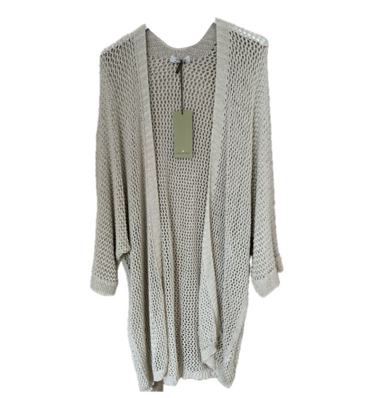 Open Lang vest met lurex, in diverse kleuren
