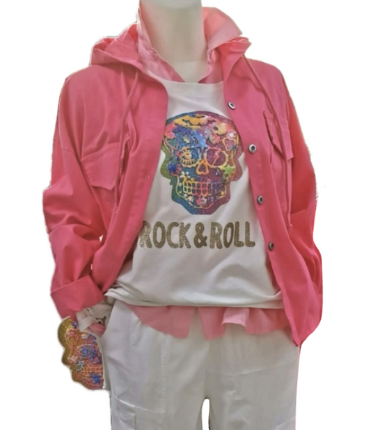 Longsleeve oversized wit met applicatie
