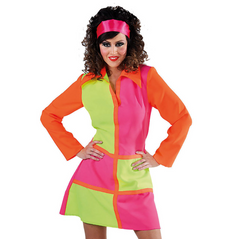 Neon 60's Fluo Jurk