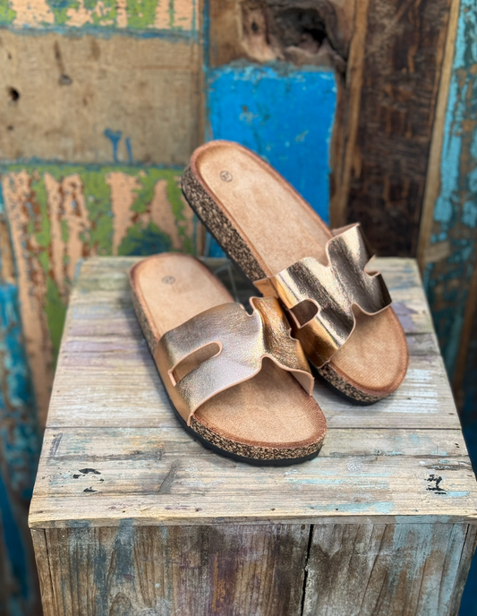 Champagne kleurige Slippers #2088