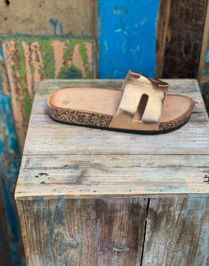 Champagne kleurige Slippers #2088