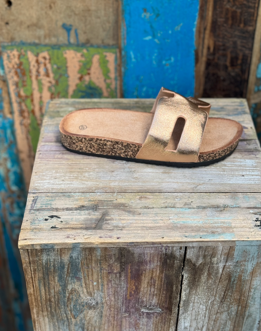 Champagne kleurige Slippers #2088