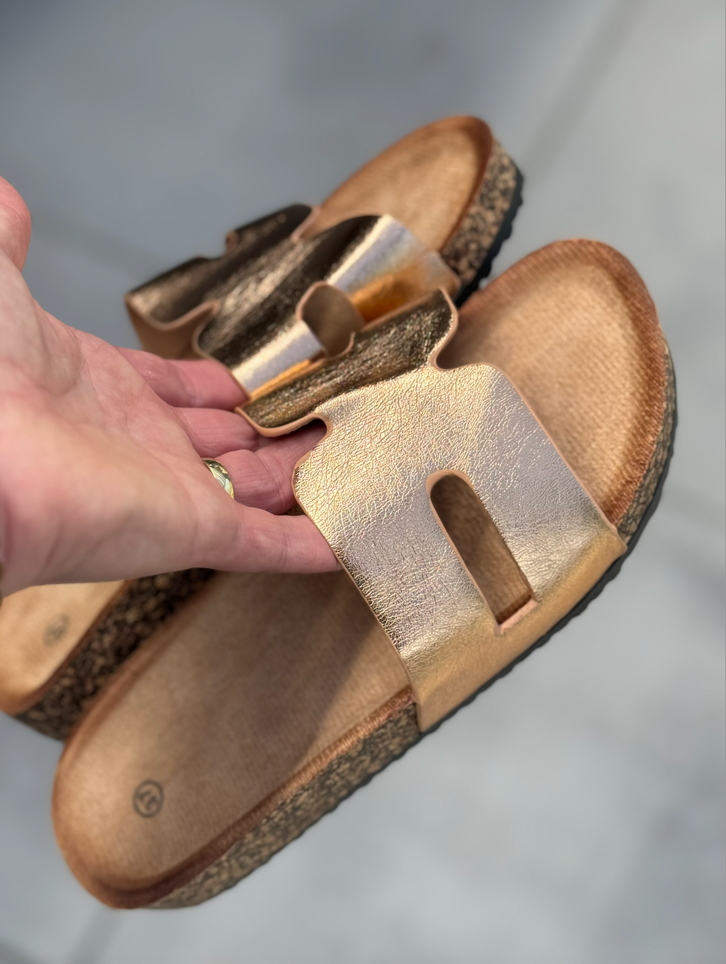 Champagne kleurige Slippers #2088