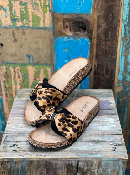 Ibiza Black leopard Slippers #LS148