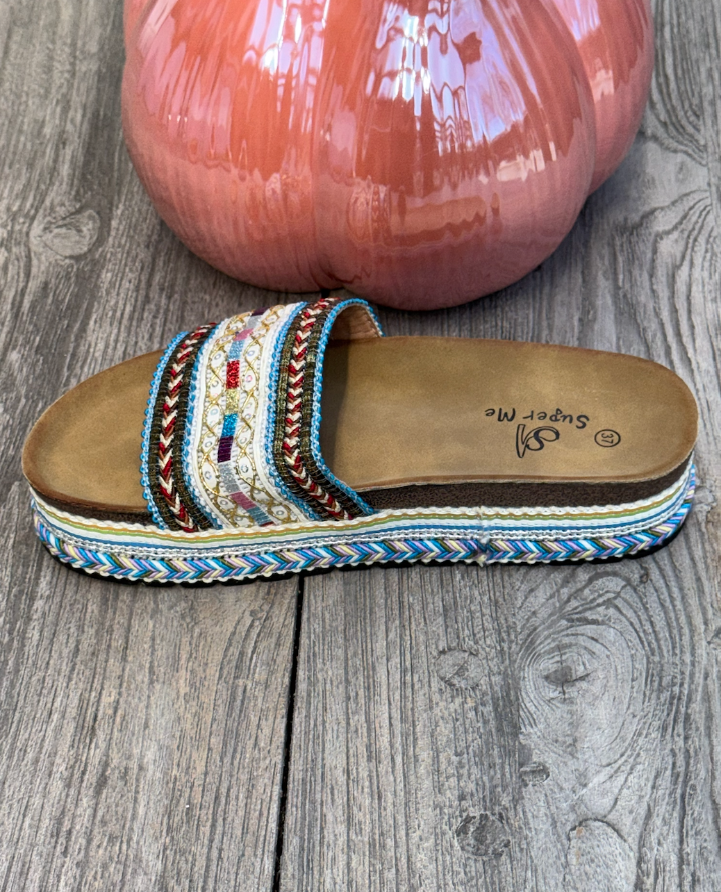 Bohemian Plateau Slippers Blauw #AM229