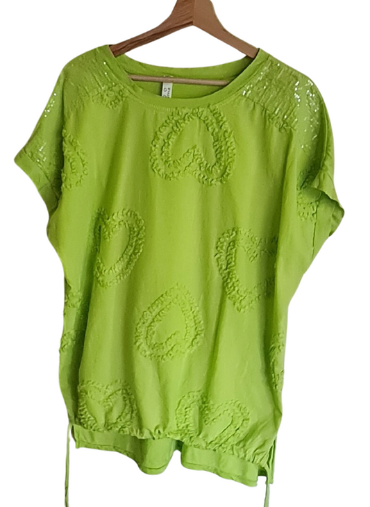 Hart Shirt met pailletten op de schouder