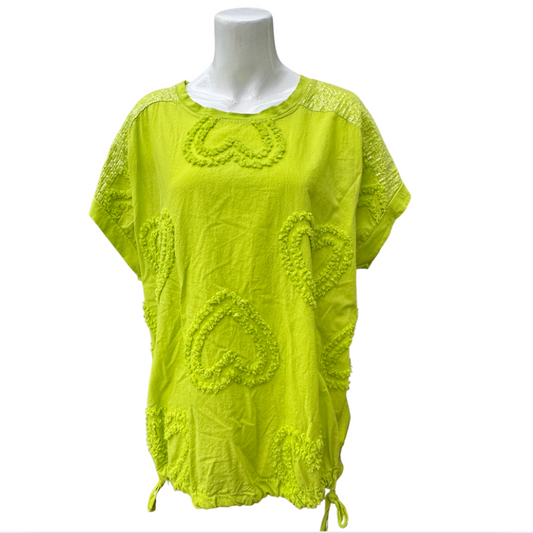 Hart Shirt met pailletten op de schouder