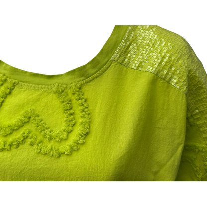 Hart Shirt met pailletten op de schouder